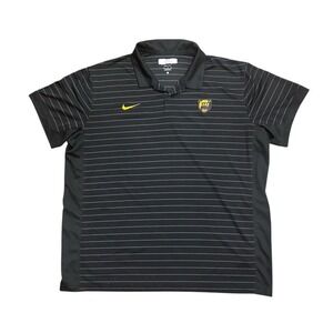 Nike Dri-FIT Baylor Bears Polo Shirt Mens 2XL Black Striped Golf team issued